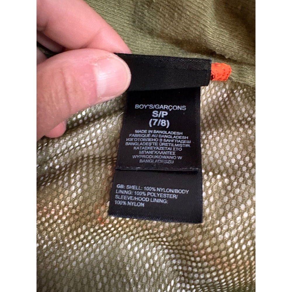 The North Face Kids HyVent Orange Hooded Rain Jacket Waterproof Shell Coat Small - Picture 3 of 9